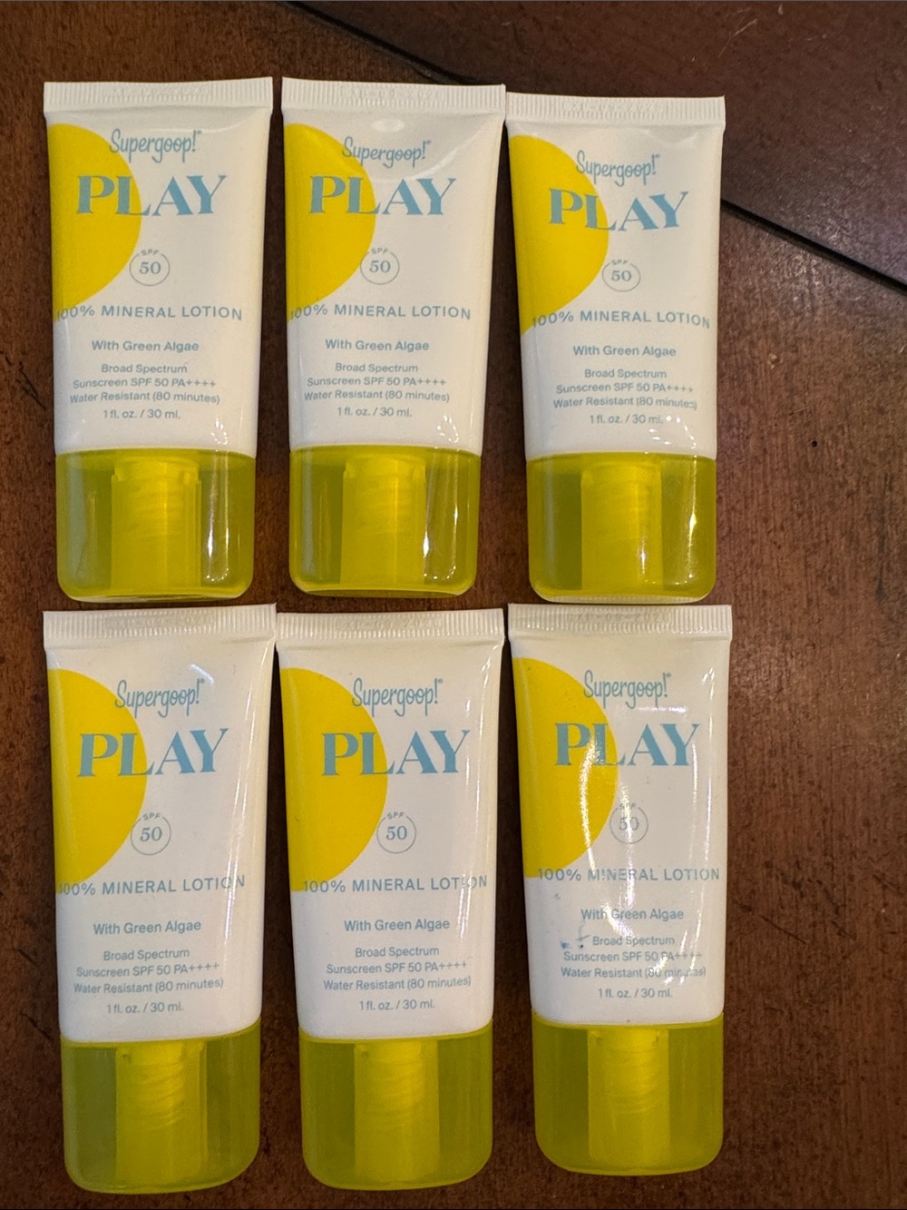 Supergoop! PLAY Mineral Lotion 1 oz Travel Size Set of 6 Exp 9/2026
